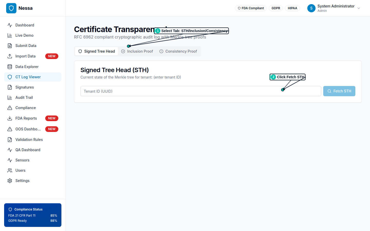 Certificate Transparency Log